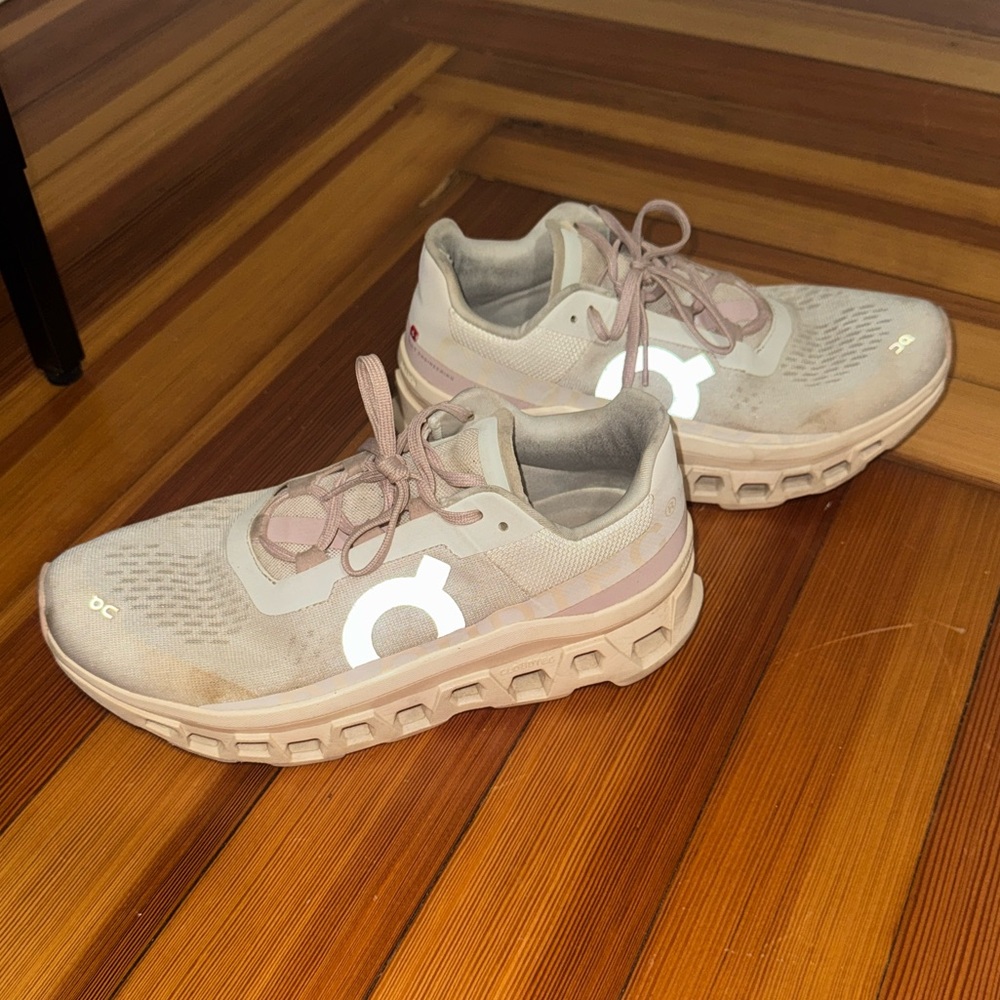 On Running Shoes | On Running CloudMonsters Light Pink Sneakers